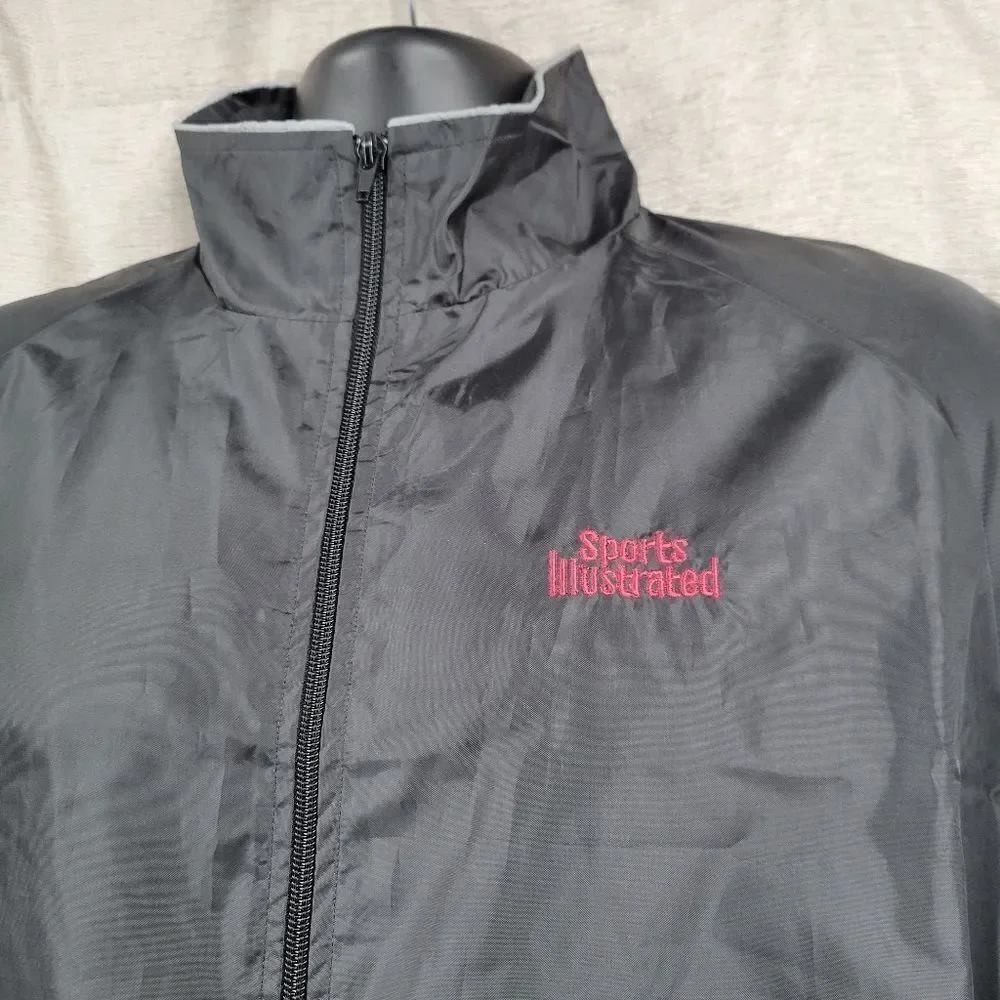 Sports Illustrated Men's XL Black Full Zip Windbreaker